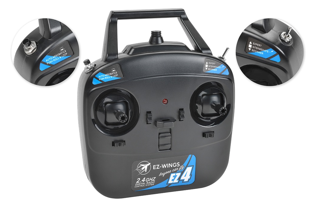 [ EZ-020 ] EZ-Wings - Mini Cub - RTF - Blue - 450mm - 2 Li-Po Battery - USB Charger