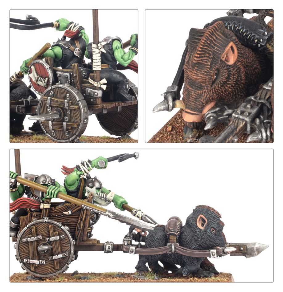 [ GW09-07 ] ORC & GOBLIN TRIBES: ORC BOAR CHARIOTS (Leverbaar vanaf 4 mei)