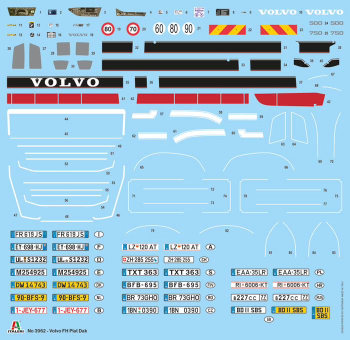 [ ITA-3962 ] Italeri Volvo FH Platdak 1/24