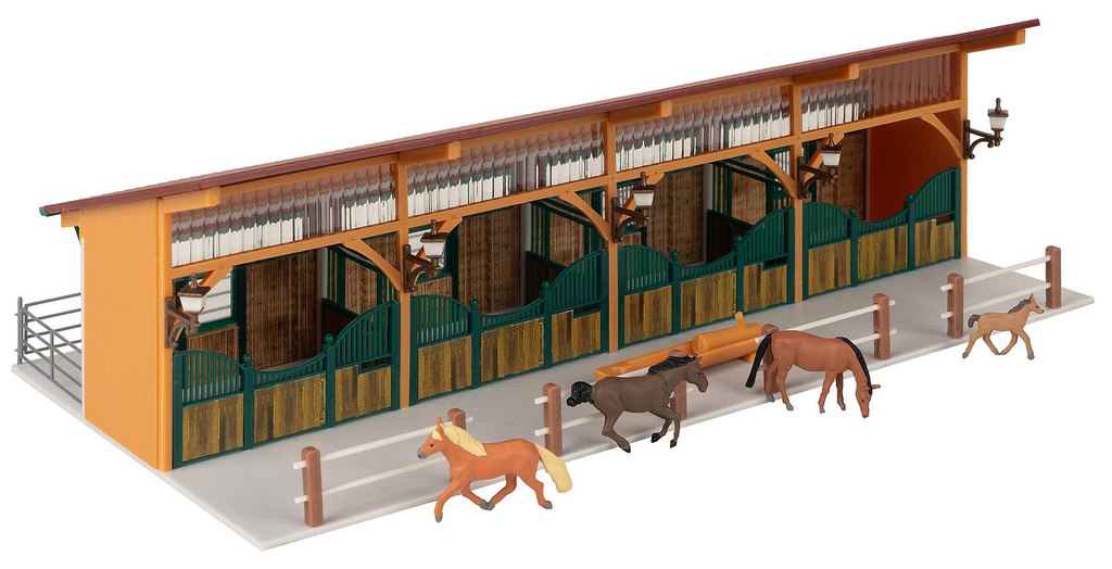 [ FAL130597 ] Faller Stal met 4 Paarden 1/87