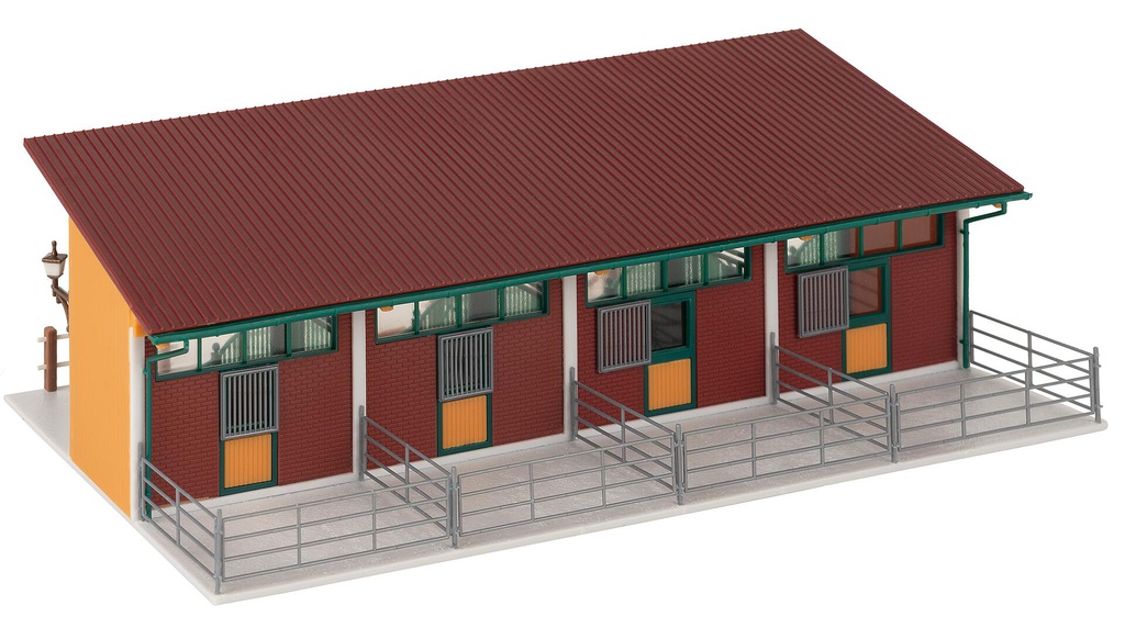 [ FAL130597 ] Faller Stal met 4 Paarden 1/87