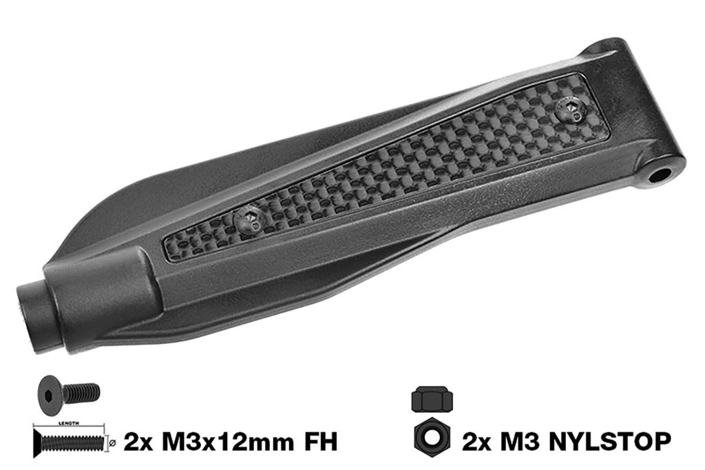 [ PROC-00180-842 ] Team Corally - Suspension Arm Stiffener - Upper Front - Left / Right - Graphite 2mm - 2st