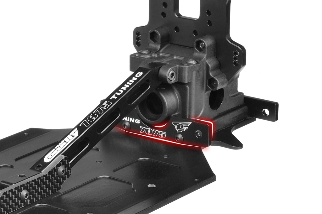 [ PROC-00180-681 ] Team Corally - Suspension Arm Mount - RF - Swiss Made 7075 T6 - 3mm - Hard Anodised - Black - 1st