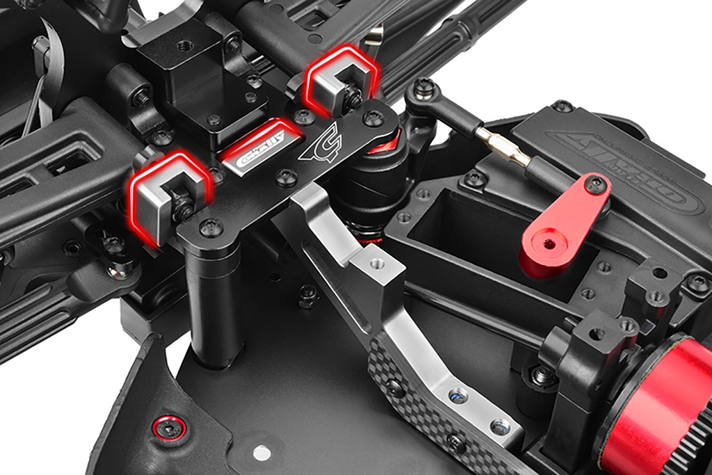 [ PROC-00180-672 ] Team Corally - Arm Holder - XTR - Upper - Front - Titanium - 1st