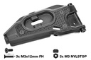 [ PROC-00180-839 ] Team Corally - Suspension Arm Stiffener - Lower Front - Left - Graphite 3mm - 1st