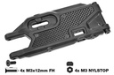 [ PROC-00180-840 ] Team Corally - Suspension Arm Stiffener - Lower Rear - Right - Graphite 3mm - 1st