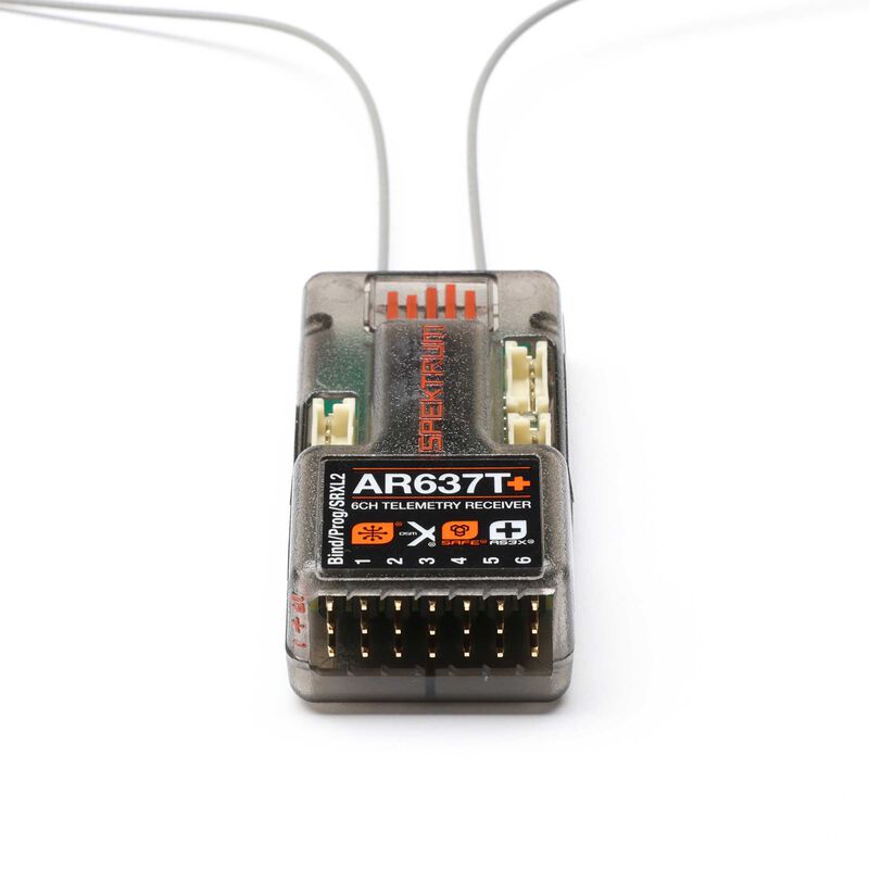 [ SPM-1032 ] AR637T+ 6 Channel AS3X+ & SAFE Telemetrie Receiver