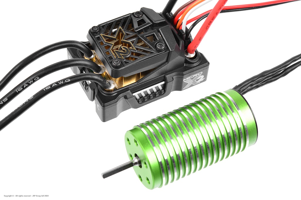 [ CC-010-0169-03 ] Castle Creations - MAMBA MICRO X2 - Sensored-Sensorless Car ESC (3.5mm) - 2-4S - w/ 0808-8200KV Sensorless Motor