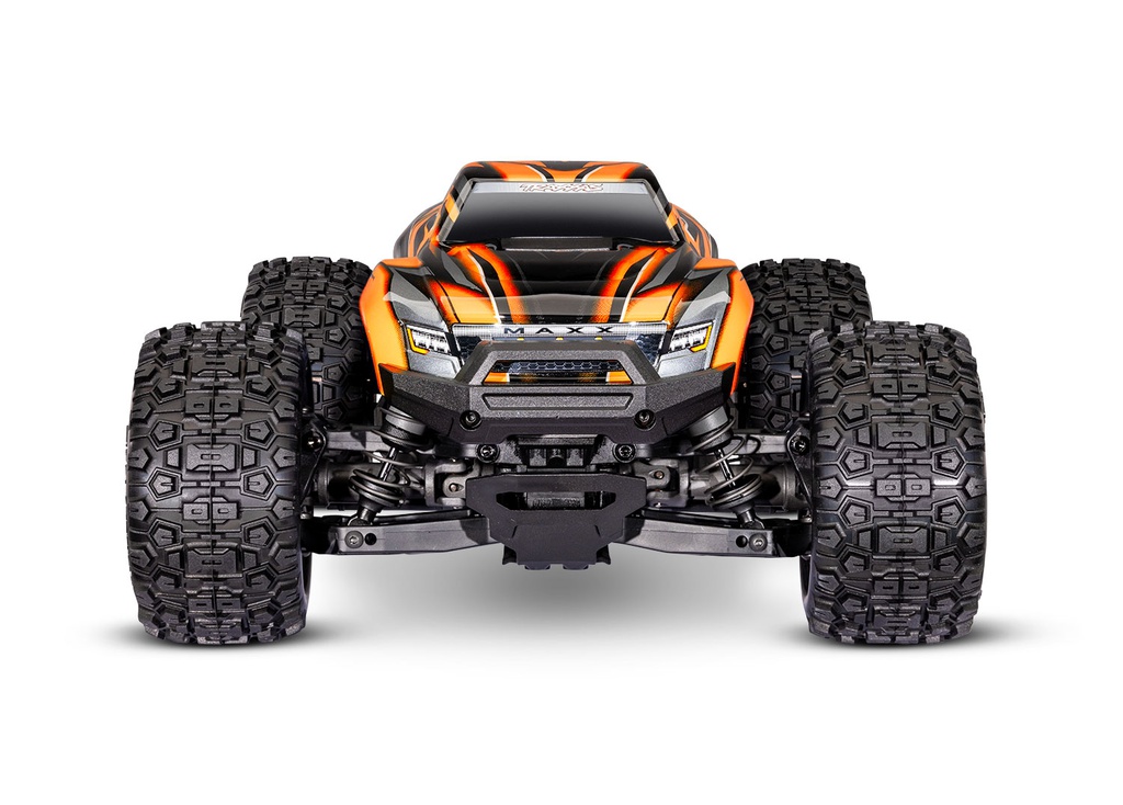 [ TRX-107154-1-ORNG ] Traxxas Mini Maxx BL-2s Orange incl battery & USB charger TRX107154-1ORNG