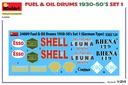 [ MINIART24009 ] Miniart Fuel & Oil Drums 1930-50's Set 1 1/24