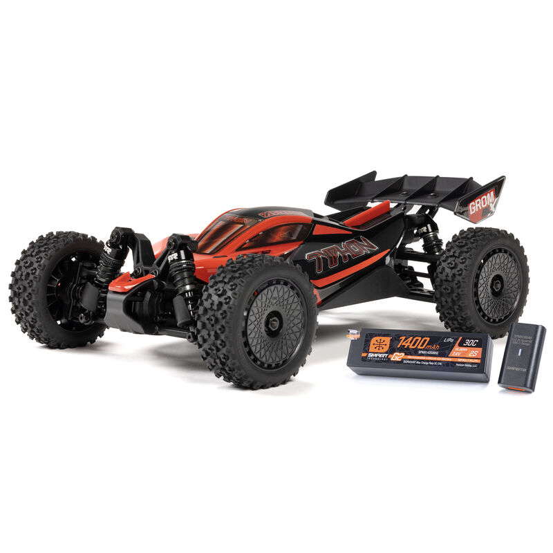 [ ARA2306ST1 ] TYPHON GROM 4x4 223S BLX BRUSHLESS SMALL SCALE BUGGY RTR With DSC, Battery & Charger, Red
