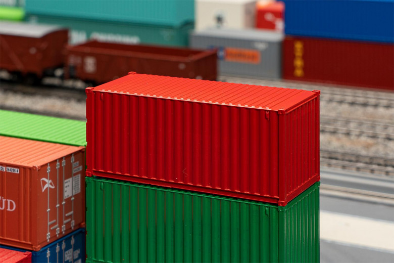 [ FAL182003 ] Faller 20' container rood  1/87  HO