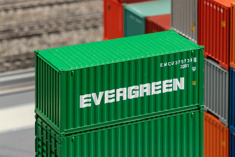 [ fAL182004 ] Faller 20' container "Evergreen" 1/87 HO