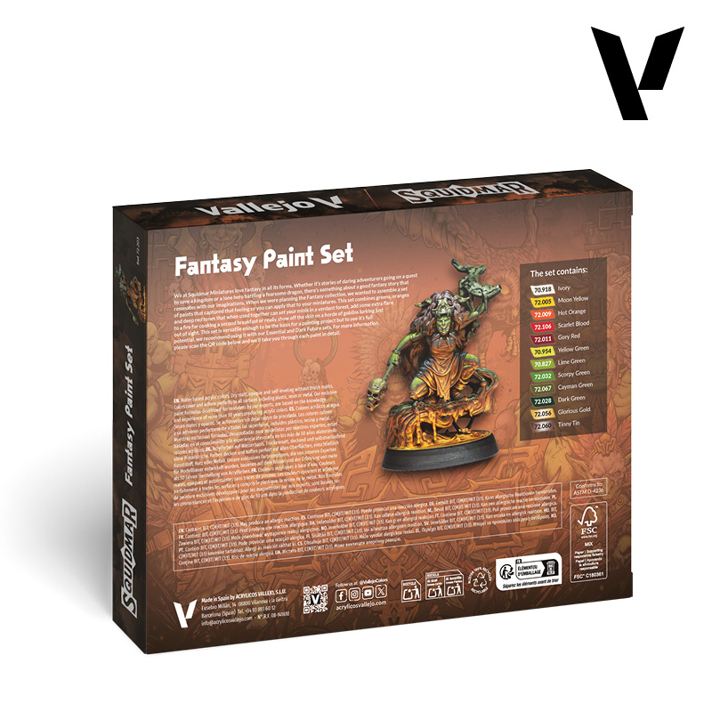 [ VAL72203 ] Vallejo Squidmar Fantasy paint set  