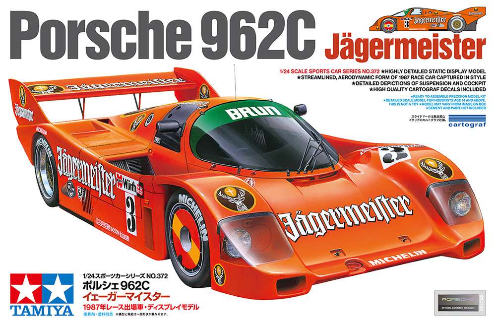 [ T24372 ] Tamiya Porsche 962C Jägermeister  1/24  Pre-order