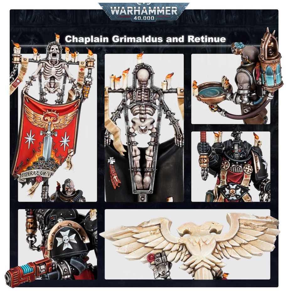[ GW55-44 ] BLACK TEMPLARS: GRIMALDUS & RETINUE