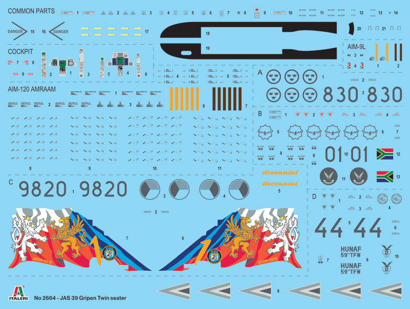 [ ITA-2664 ] Italeri JAS-39D Gripen twin seater 1/48