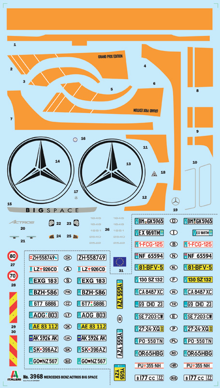 [ ITA-3968 ] Italeri MB Actros MP4 Bigspace 1/24