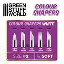 [ GSW1026 ] Green stuff world Colour Shapers Brushes SIZE 2 - WHITE SOFT
