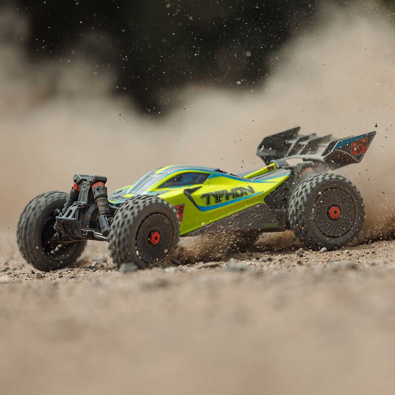 [ ARA4306V4T2 ] 1/8 TYPHON 4x4 223S BLX - RTR - with DSC - Yellow/Blue