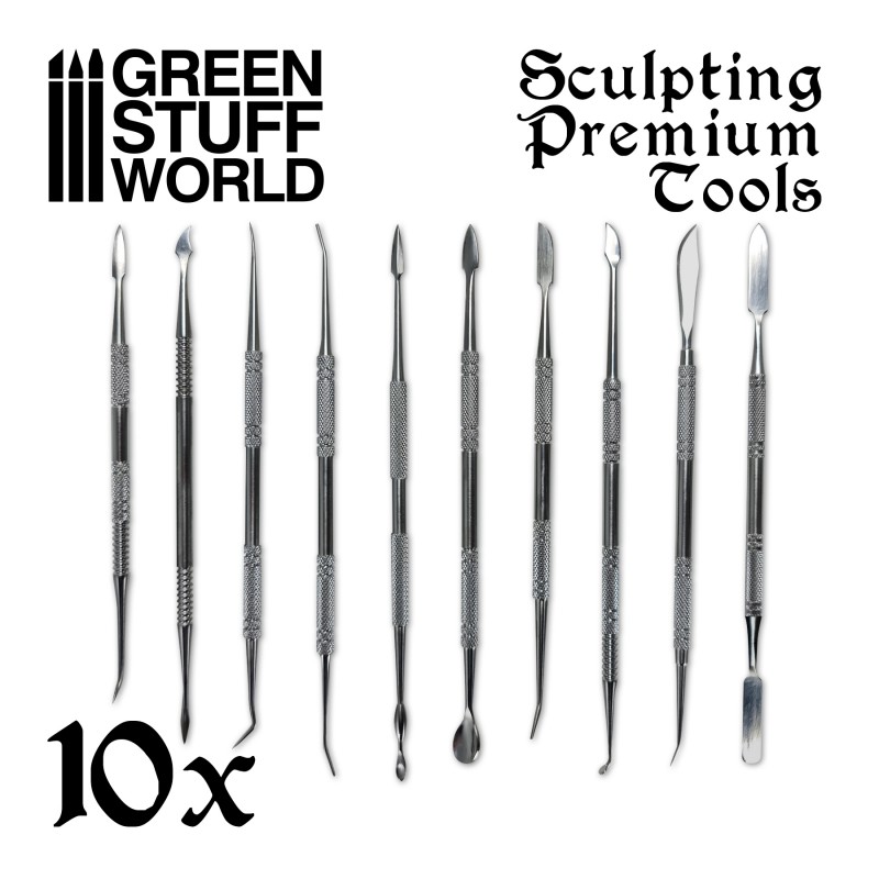 [ GSW1570 ] Green stuff world Sculpting Tools Set 10pcs with case