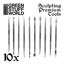 [ GSW1570 ] Green stuff world Sculpting Tools Set 10pcs with case