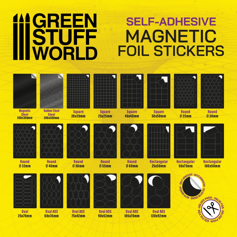 [ GSW1046 ] Green stuff world Magnetic Sheet A4 0,75mm Self-Adhesive