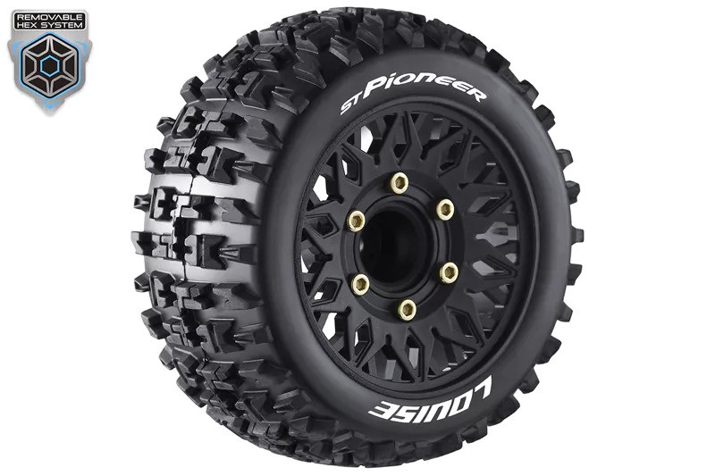 [ PROLR-T3227SX ] Louise RC - ST-PIONEER - 1/10 Stadium Truck Tyre Set - Hex 12 Narrow & Wide; 14 & 17mm