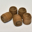 [ M32350 ] Mantua houten vaten in notelaar 15x17mm  10st