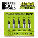 [ GSW1023 ] Green stuff world Colour Shapers Brushes SIZE 0 - BLACK FIRM