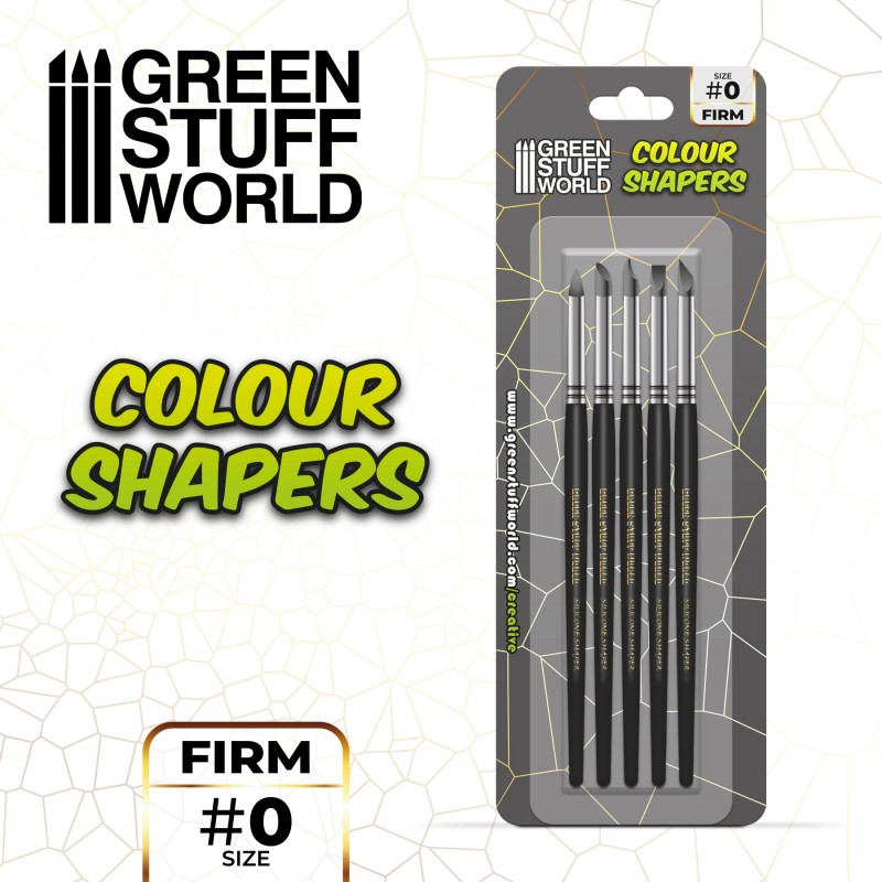 [ GSW1023 ] Green stuff world Colour Shapers Brushes SIZE 0 - BLACK FIRM
