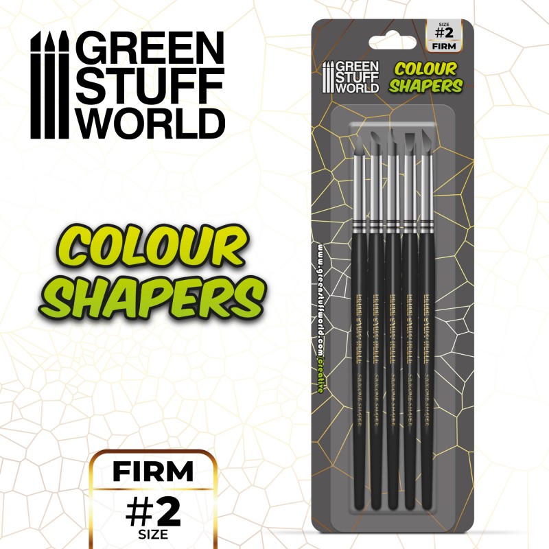 [ GSW1024 ] Green stuff world Colour Shapers Brushes SIZE 2 - BLACK FIRM