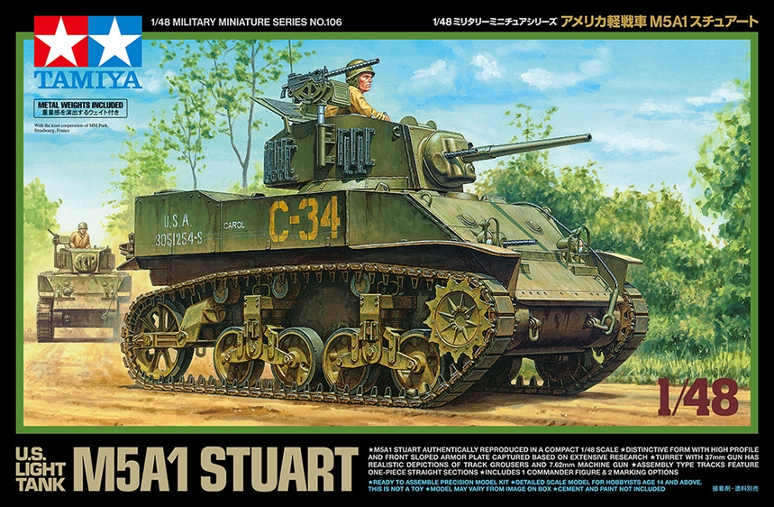 [ T32606 ] Tamiya U.S.Light Tank M5A1 Stuart 1/48
