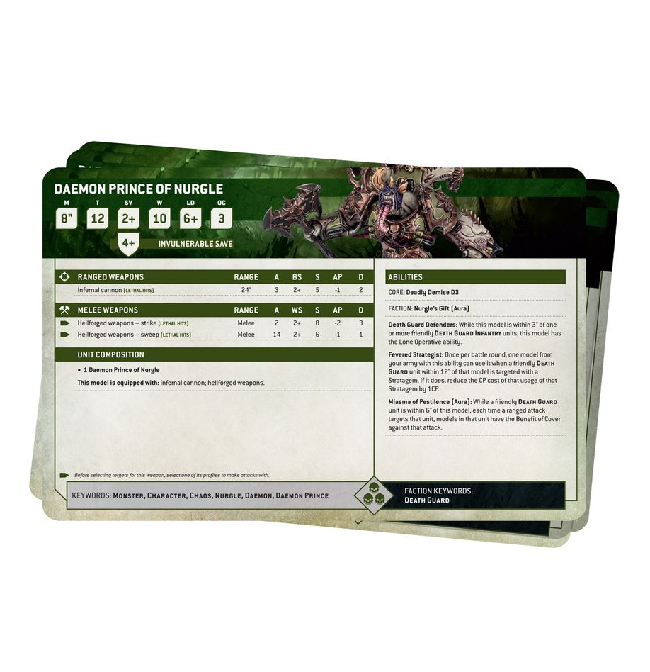 [ GW43-04 ] DATASHEET CARDS: DEATH GUARD