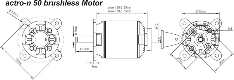 [ AE7003-15 ] Aeronaut Actro-n50-2-760  brushless motor 760KV 3-5S 