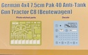 [ 35GM0073 ] Gecko Models German 4x4 7,5cm Pak 40 Anti-tank Gun Tractor C8 (Beutewagen) 1/35