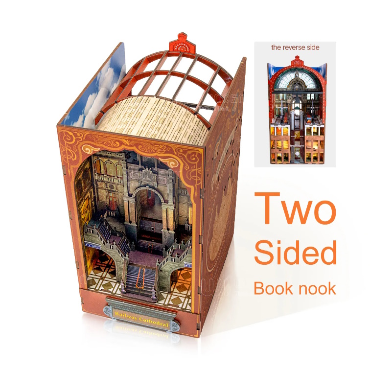 [ UGEARSWC065 ] Ugears DIY Wooden Book Nook Centraal Station Antwerpen