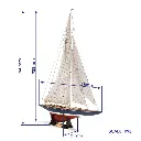 [ OCCRE12013] Endeavour Yacht Model  1934 America's Cup met standaard bootsteun