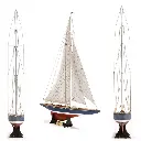 [ OCCRE12013] Endeavour Yacht Model  1934 America's Cup met paintset 90566 en standaard bootsteun