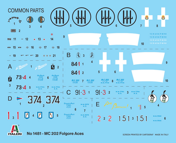 [ ITA-1481 ] Italeri MC.202 Folgore Aces 1/72