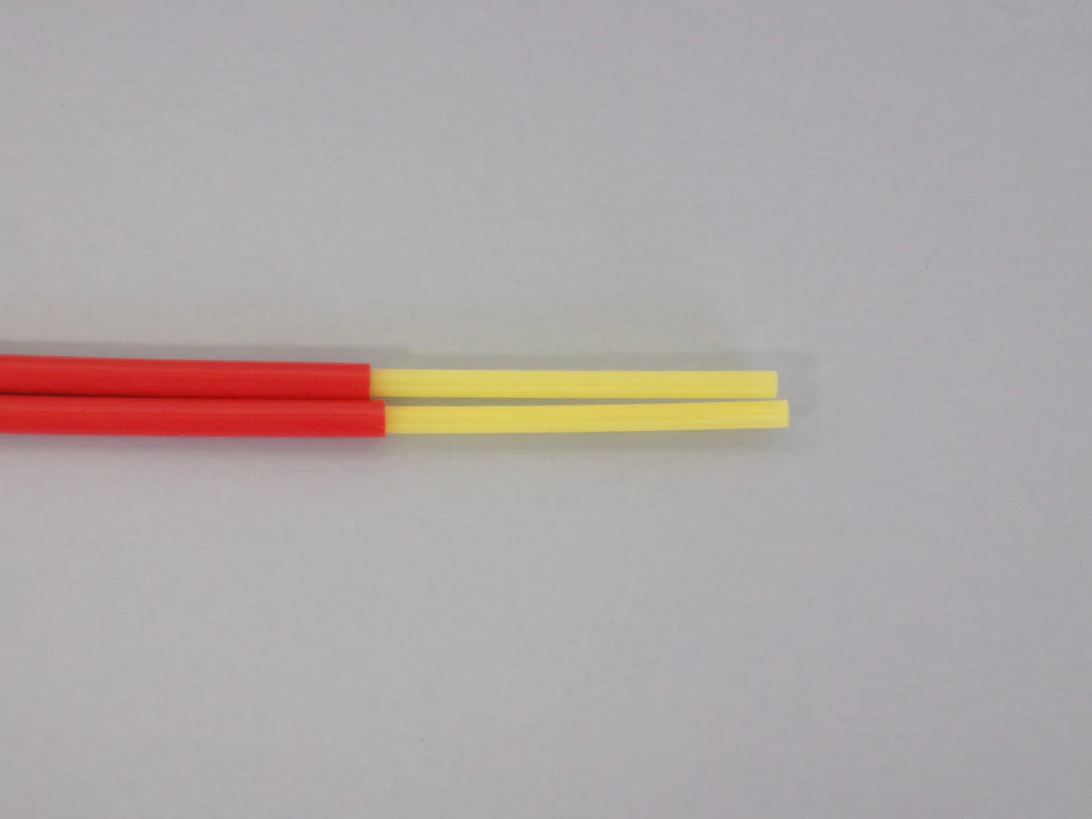 [ SU503 ] stuurkabels rood geel kort 91.4cm (ae7498-21)