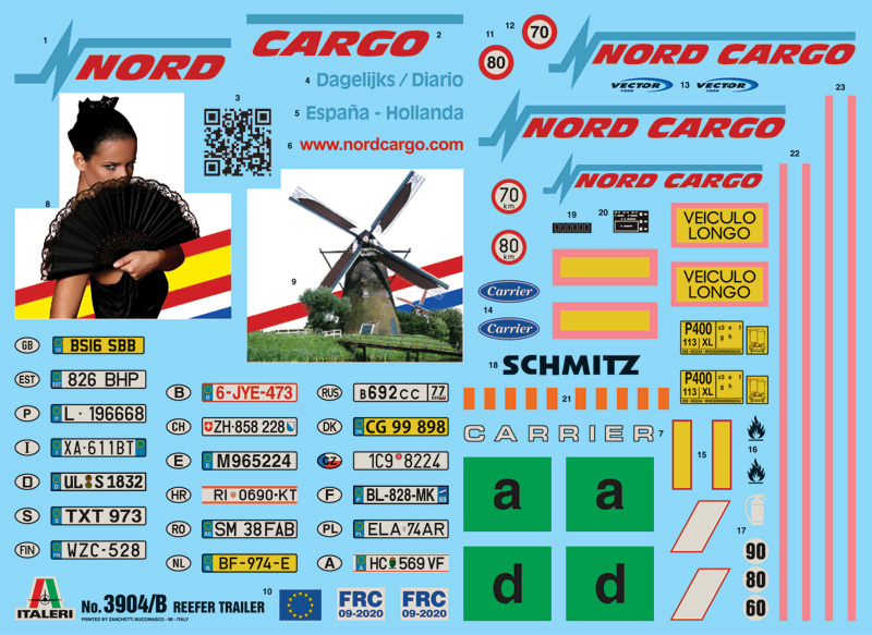 [ ITA-3904S ] Italeri Reefer Trailer 1/24
