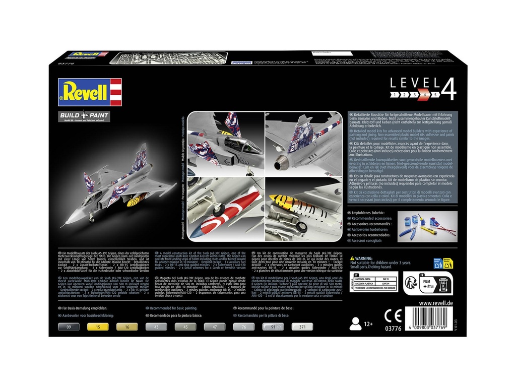[ RE03776 ] Revell Saab JAS-39C Gripen 1/72