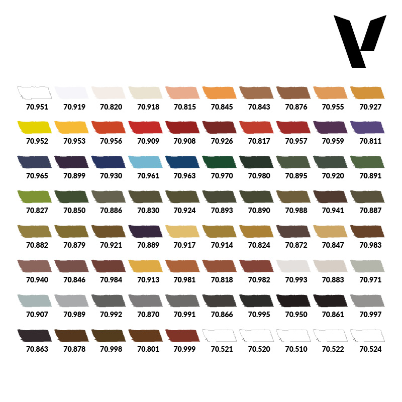 [ VAL70254 ] Vallejo koffer model color combination case  80