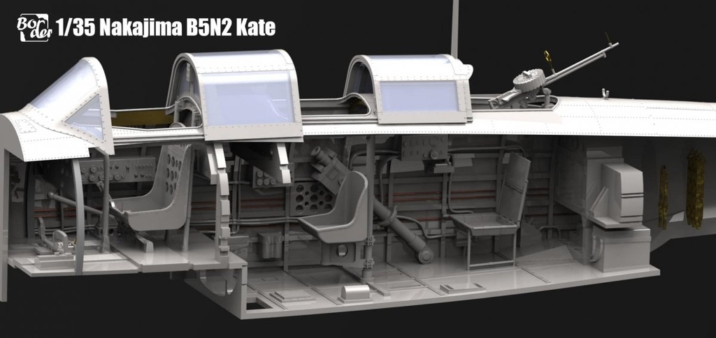 [ BORDERBF-005 ] Border Model Nakajima B5N2 Type97 Carrier Attack Bomber(kate) W/Full Interior 1/35