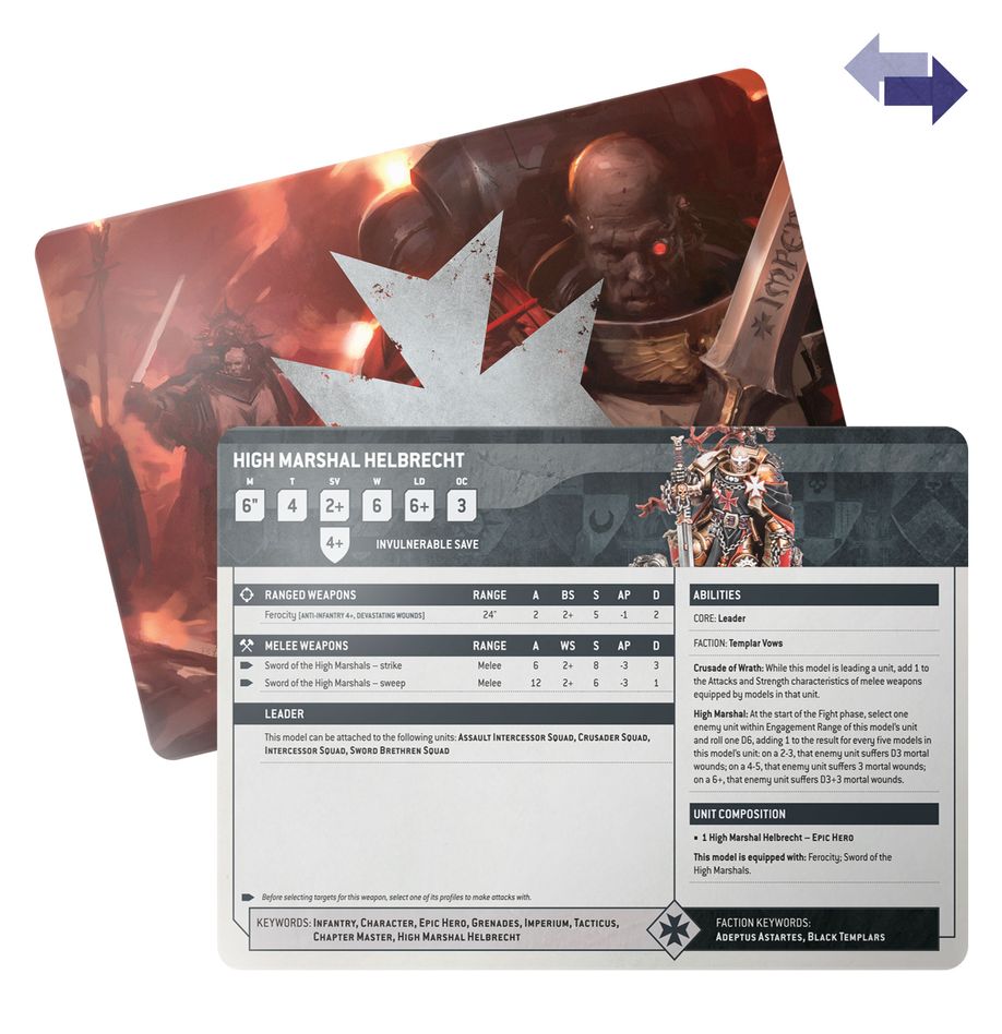 [ GW55-52 ] DATASHEET CARDS: BLACK TEMPLARS