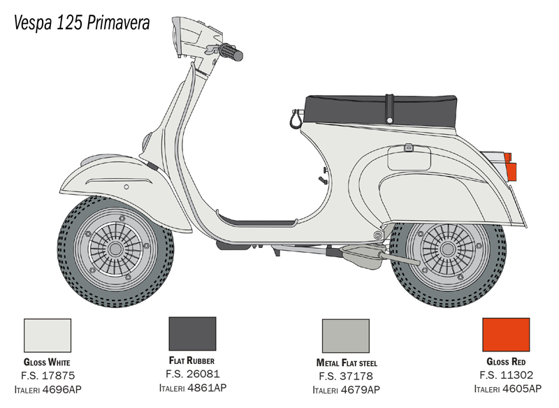 [ ITA-4633S ] Italeri vespa 125 primavera 1/9