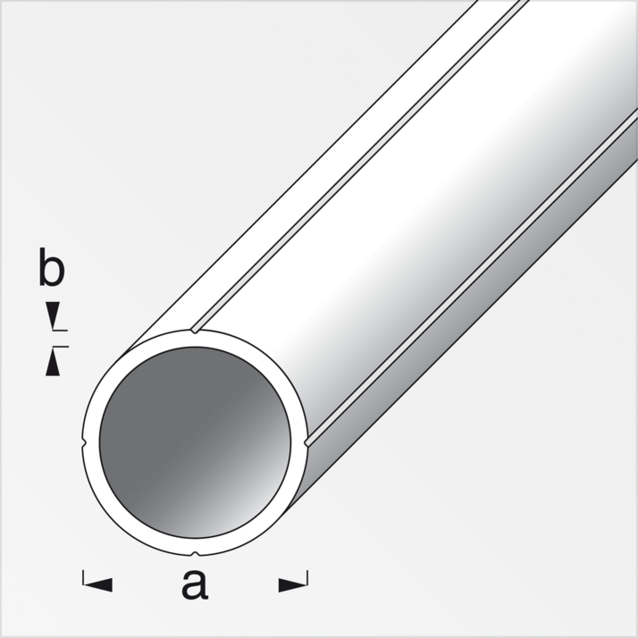 [ REM40817 ] 25002 alu buis 7.5mm wanddikte 1mm  1 meter 