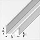 [ REM40814 ] 25482 Aluminium Rechthoek U profiel 7,5 x 12,5 1 meter