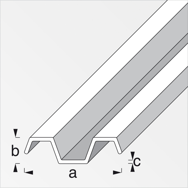 [ REM28666 ] 28666 Aluminium damwand profiel 1meter